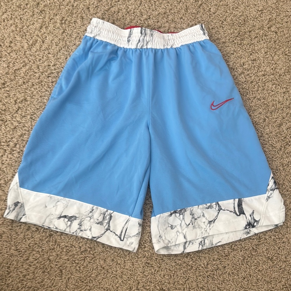 Nike Blue and White Athletic Shorts